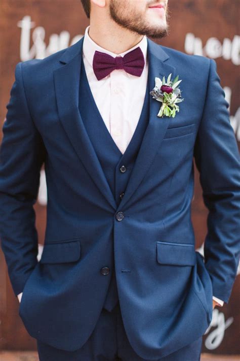 bow tie with blue suit